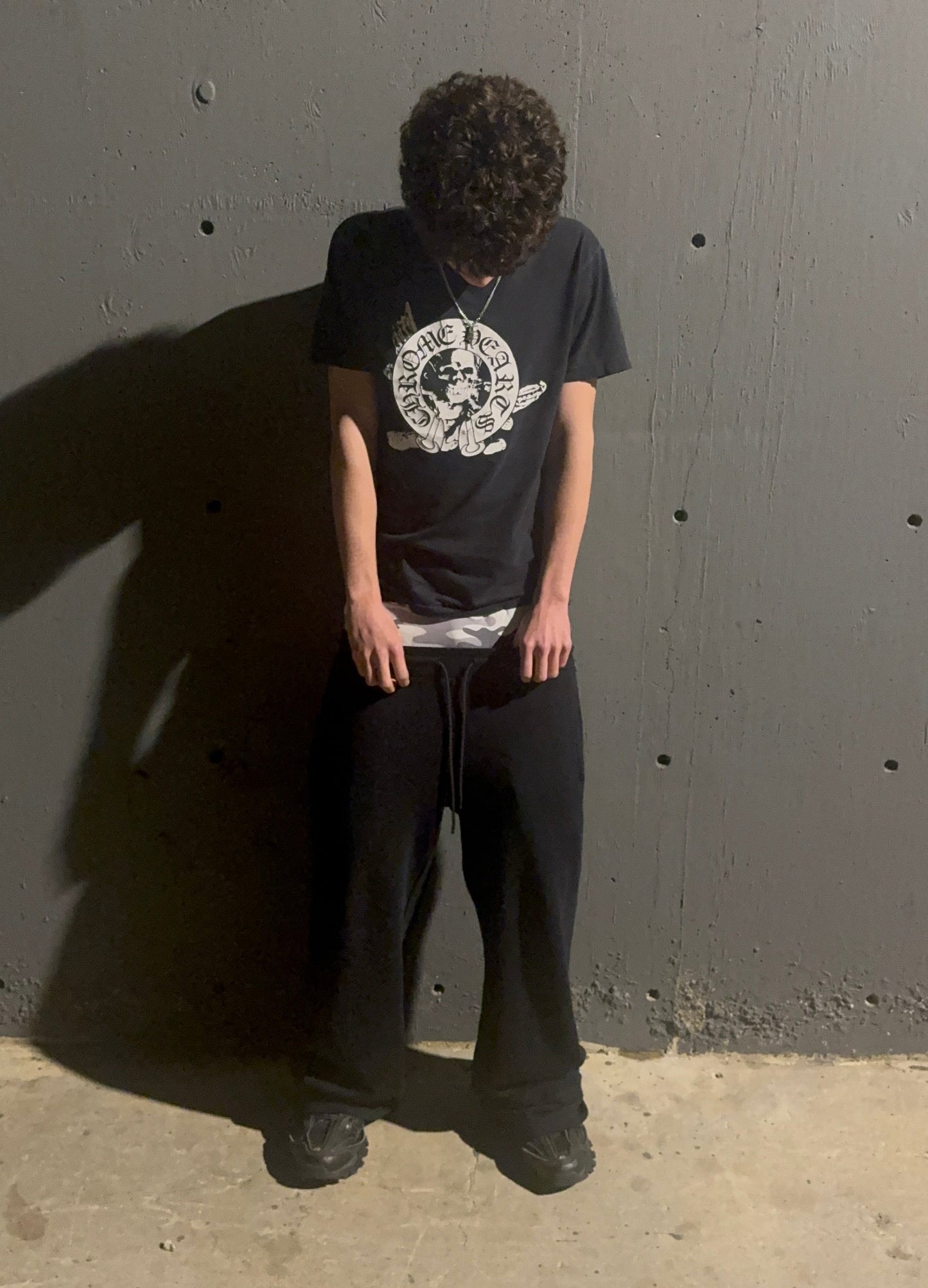 snow camo layered sweatpants